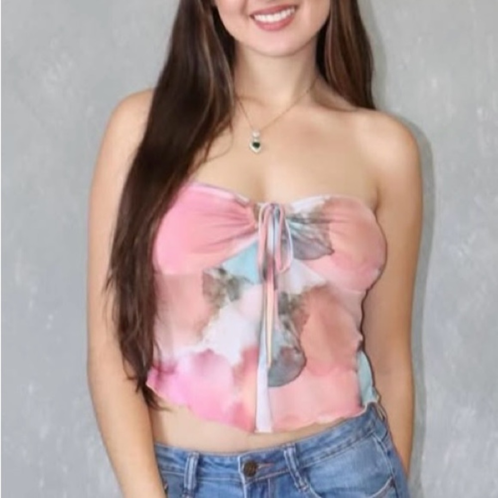 Stylish Pink Tie-Front Women's Top